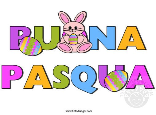 Buona Pasqua Scritta Con Disegni TuttoDisegni