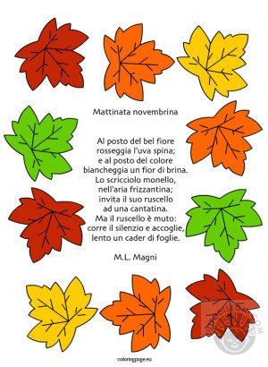 Filastrocca Su Novembre Tuttodisegni