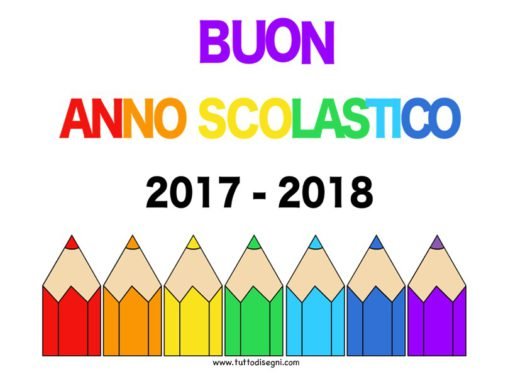 Cartello Buon Anno Scolastico 2017 2018 TuttoDisegni