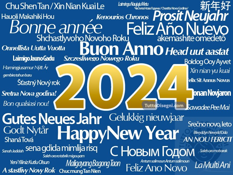 buon anno tutte lingue 2024