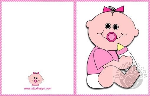 biglietto nascita bambina