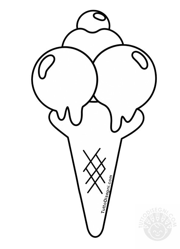 cono gelato da colorare