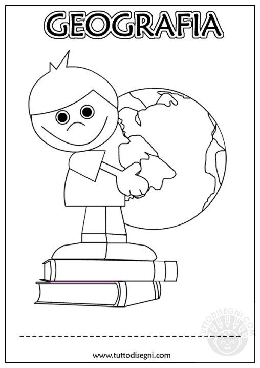 copertina geografia da colorare