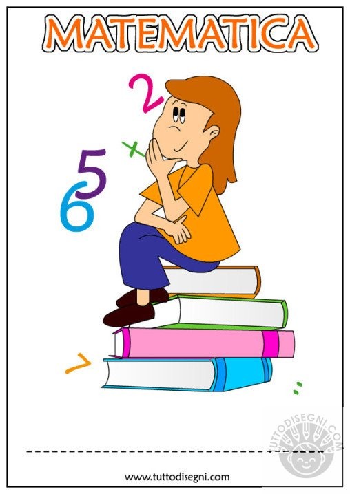 copertina matematica bambina
