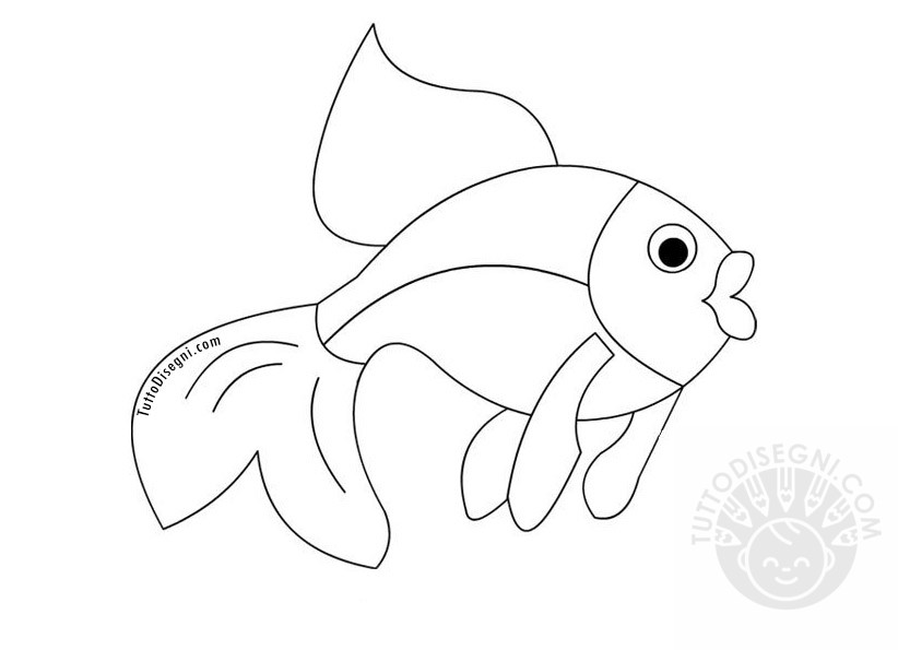 pesce per bambini da colorare