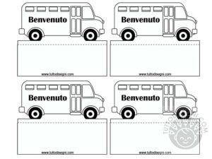 Scuolabus benvenuto da colorare