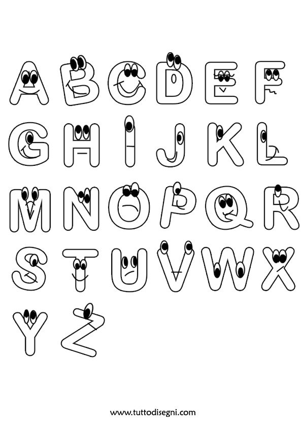 alfabeto da colorare