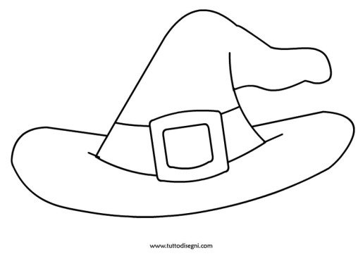 cappello strega da colorare