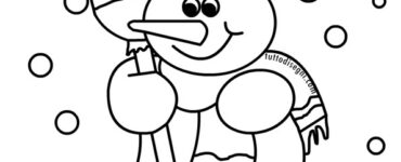 pupazzo di neve da colorare