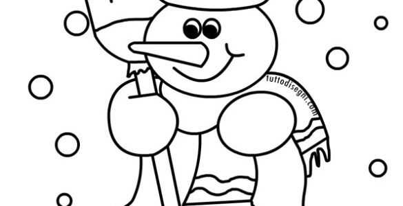 pupazzo di neve da colorare