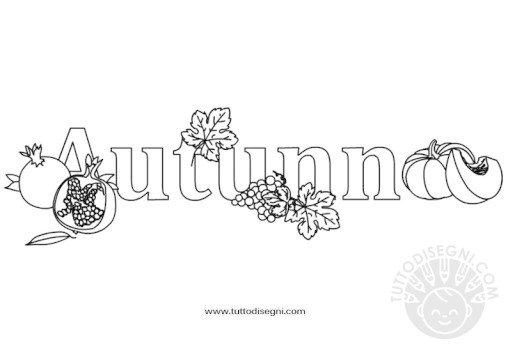 scritta autunno frutta