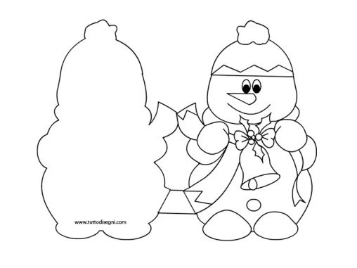 biglietto pupazzo neve