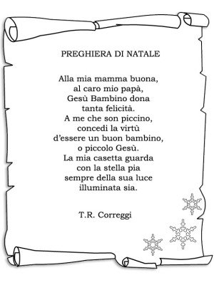 Preghiera di Natale da stampare - TuttoDisegni.com