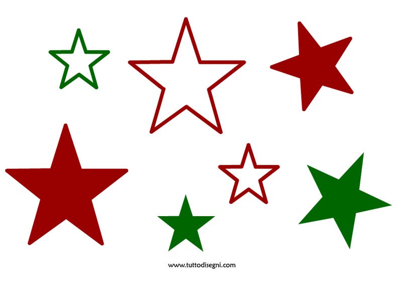 stelle verdi rosse