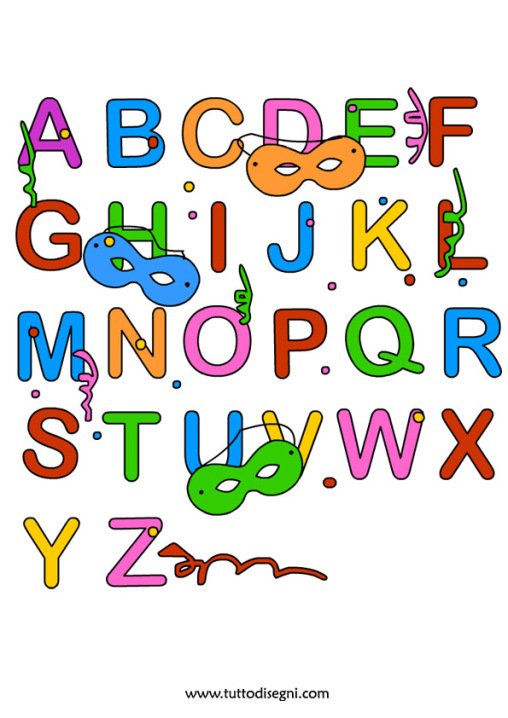 alfabeto carnevale