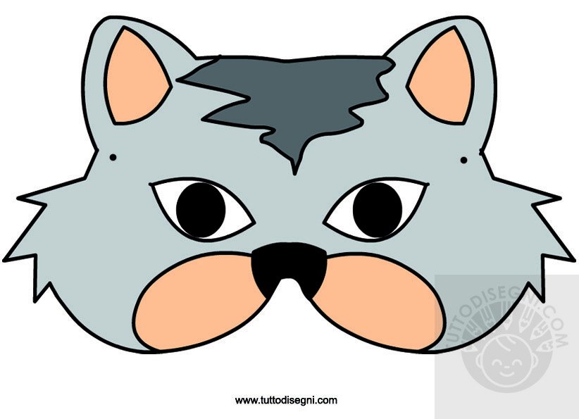 maschera gatto grigio