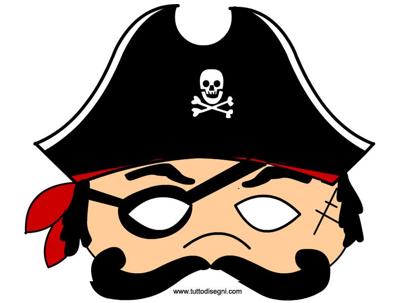 maschera pirata colorata