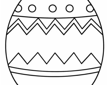 uovo di pasqua da colorare semplice