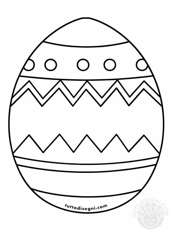 Uovo di Pasqua da colorare 5 uovo di pasqua da colorare semplice