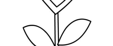 fiore cuore da colorare