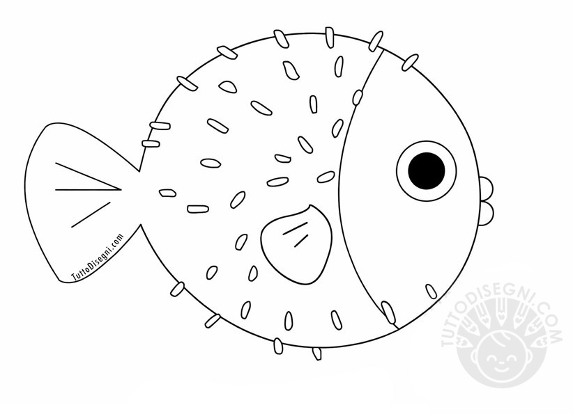 pesce palla da colorare
