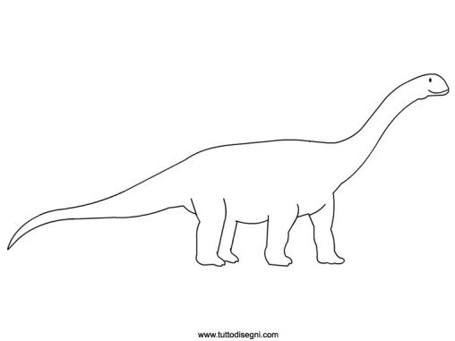 Brontosauro da colorare - TuttoDisegni.com