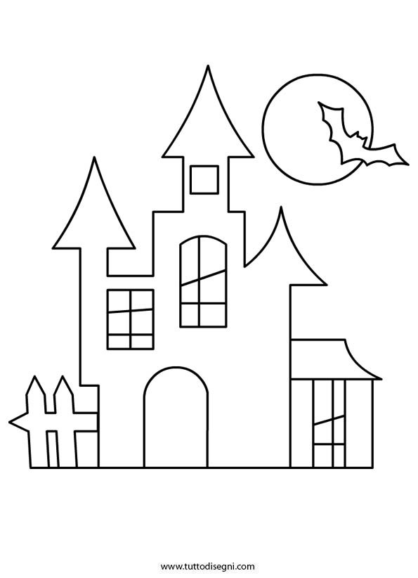 disegno castello halloween