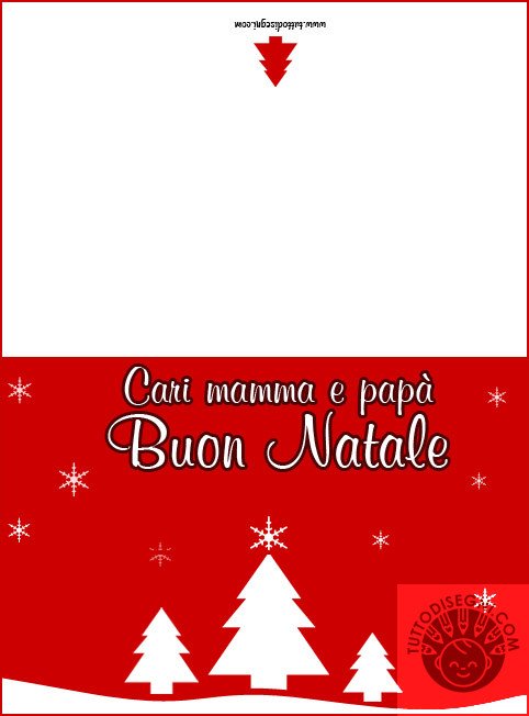 Biglietto Di Natale Boofle Per Mamma E Papà - Con Fiocco In Rafia E Dettagli In Oro 3D - Formato 16,5x25,4 Cm