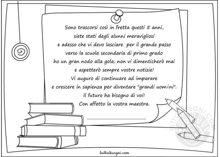 Frasi Per Salutare Gli Alunni Di Quinta Elementare Frase di fine anno scolastico per alunni - TuttoDisegni.com