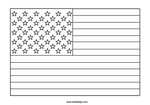 bandiera americana da colorare
