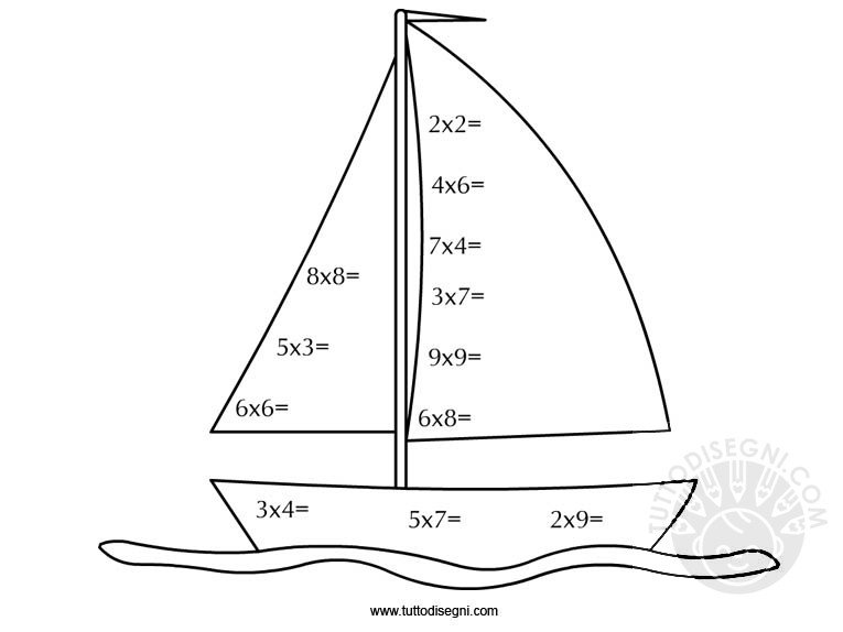 barca vela tabelline