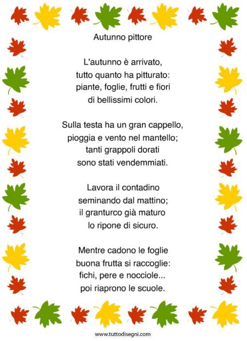 poesia autunno pittore