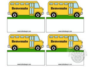 Scuolabus benvenuto a colori