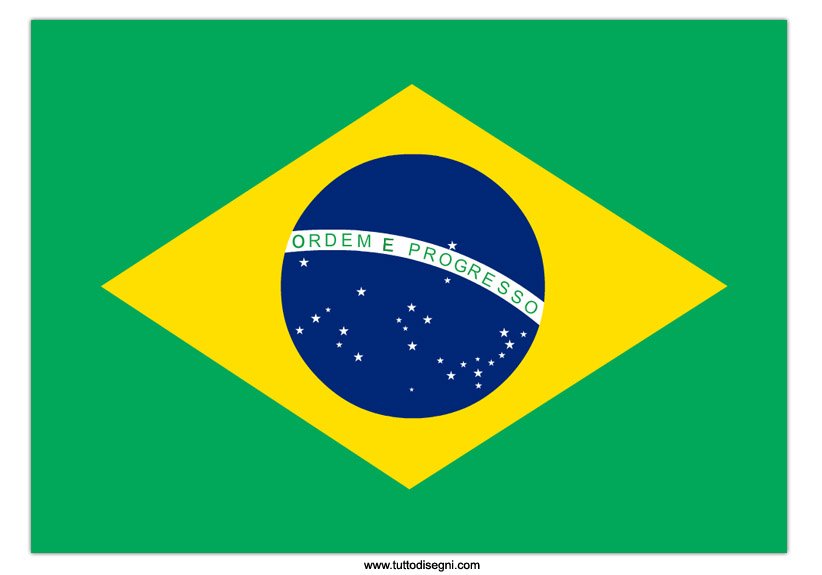 bandiera brasile colorata