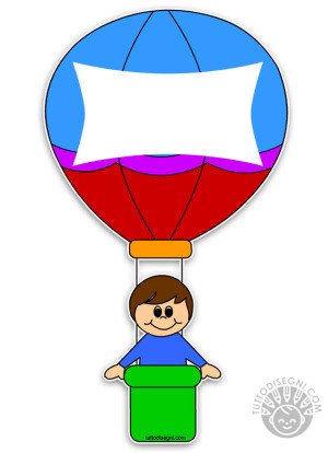Mongolfiera bambino a colori