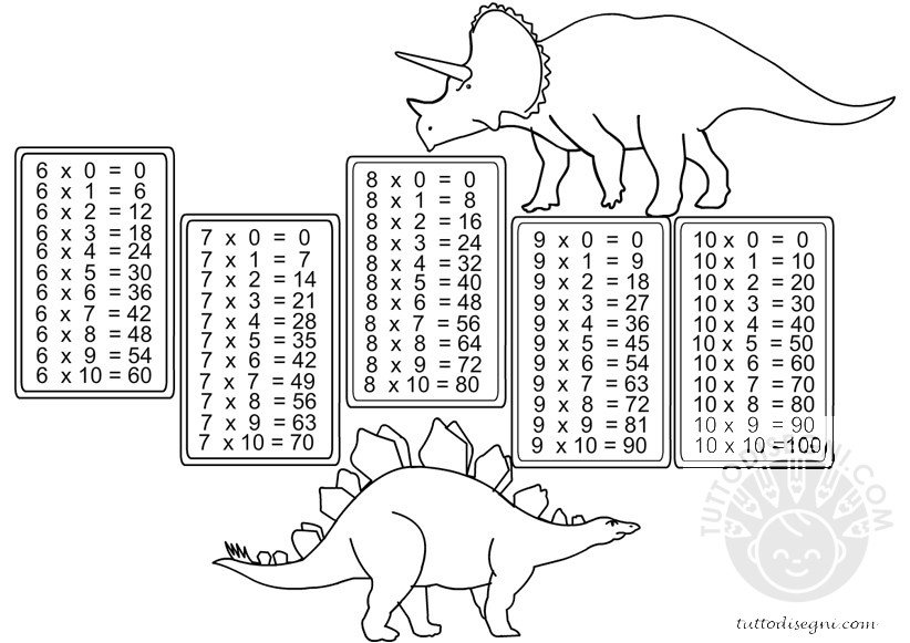 tabelline dinosauri 2