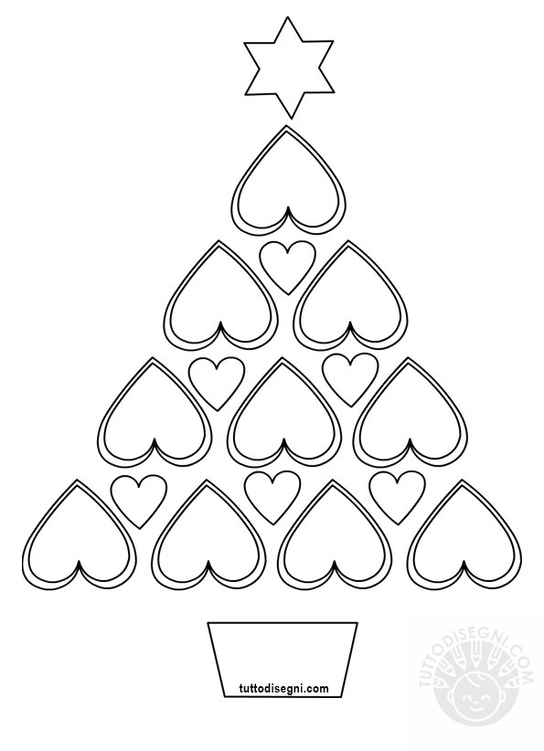 decorazione albero natale cuori