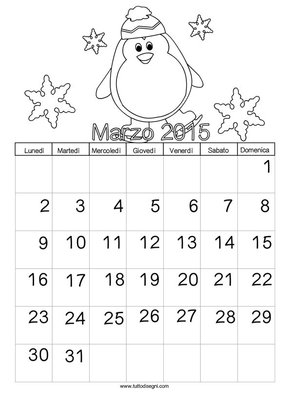 calendario 2015 marzo