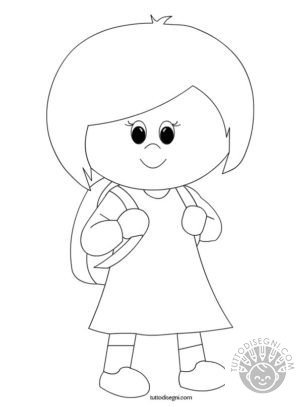 Bambina con zaino