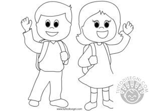 Bambini con zaino