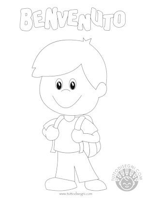 Bambino con zaino