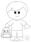 Zaino Scuola Bambini HUGS IDEA - Stampato Big Eyes, Leggero, 20 Litri, Tasca Laptop, Spallacci Imbottiti - 3