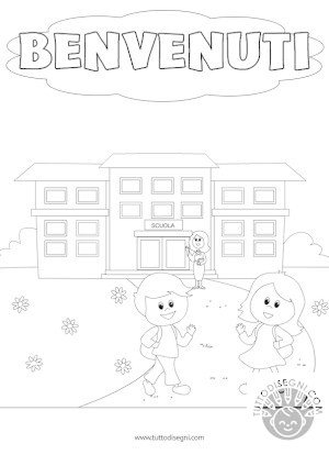 Bambini che vanno a scuola