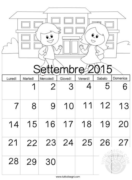 calendario 2015 settembre