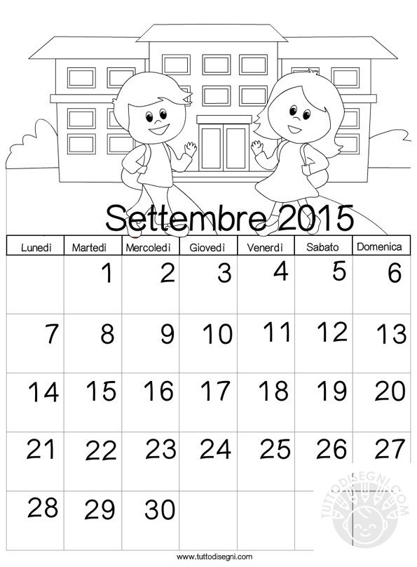 calendario 2015 settembre