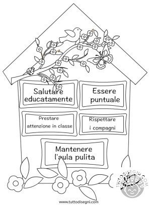 Cartellone Con Regole Classe - TuttoDisegni.com