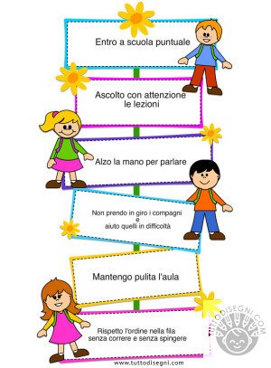 Regole scolastiche a colori