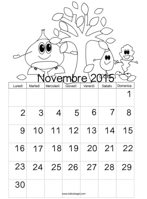 calendario 2015 novembre