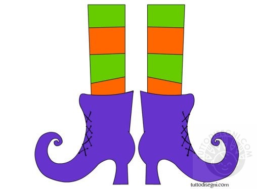 halloween scarpe strega