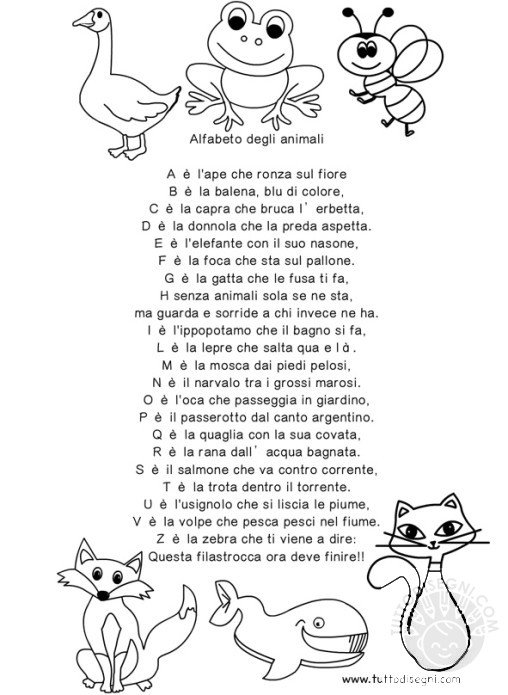 alfabeto animali
